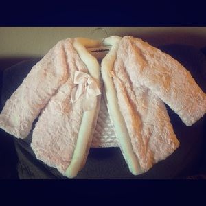 wendy bellissimo pink faux coat 24 months